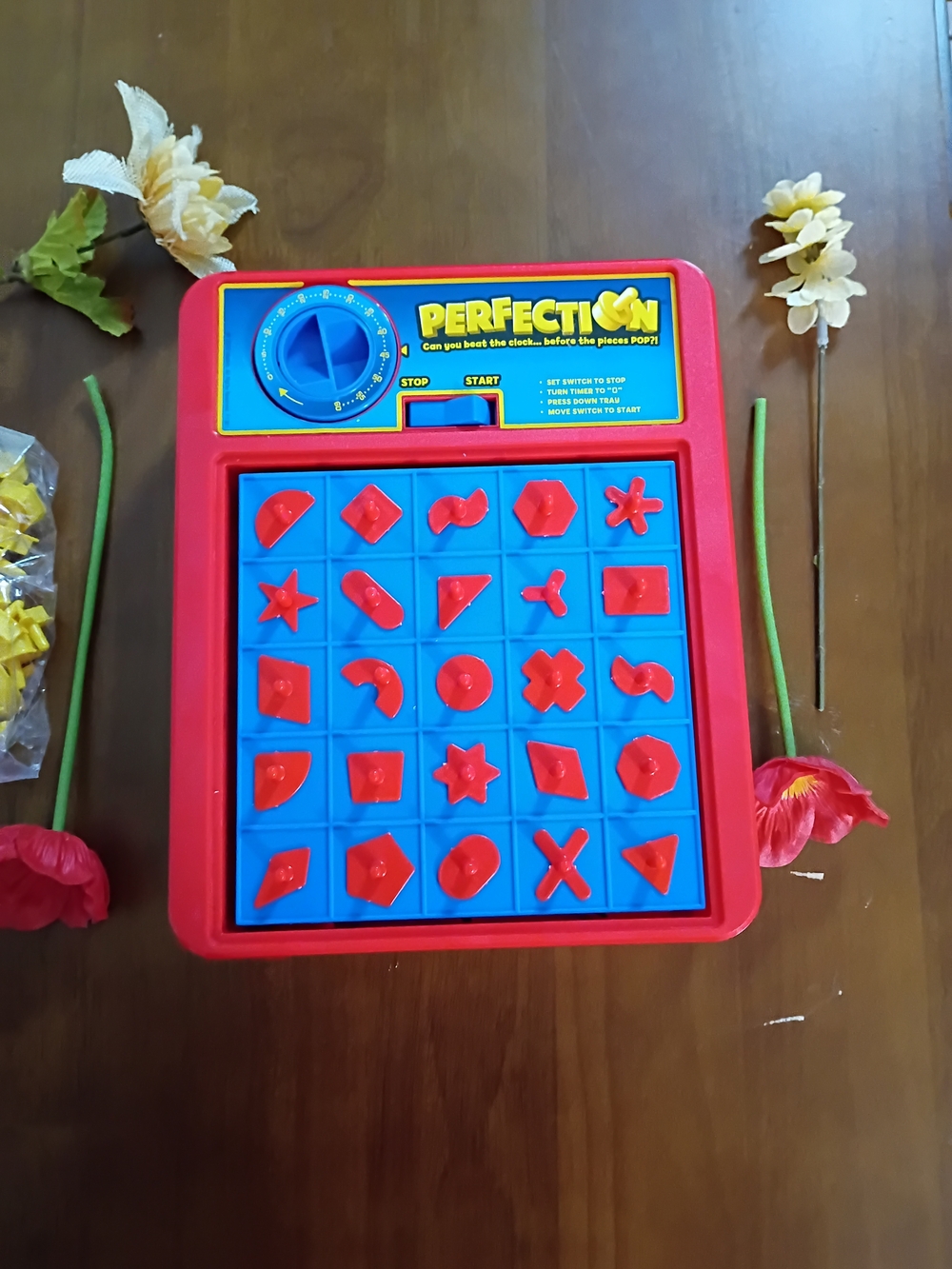 Perfection Kids Game - Red and Blue Puzzle Board